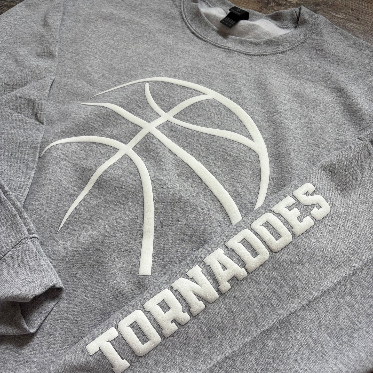 Puff Print Basketball Sweatshirt