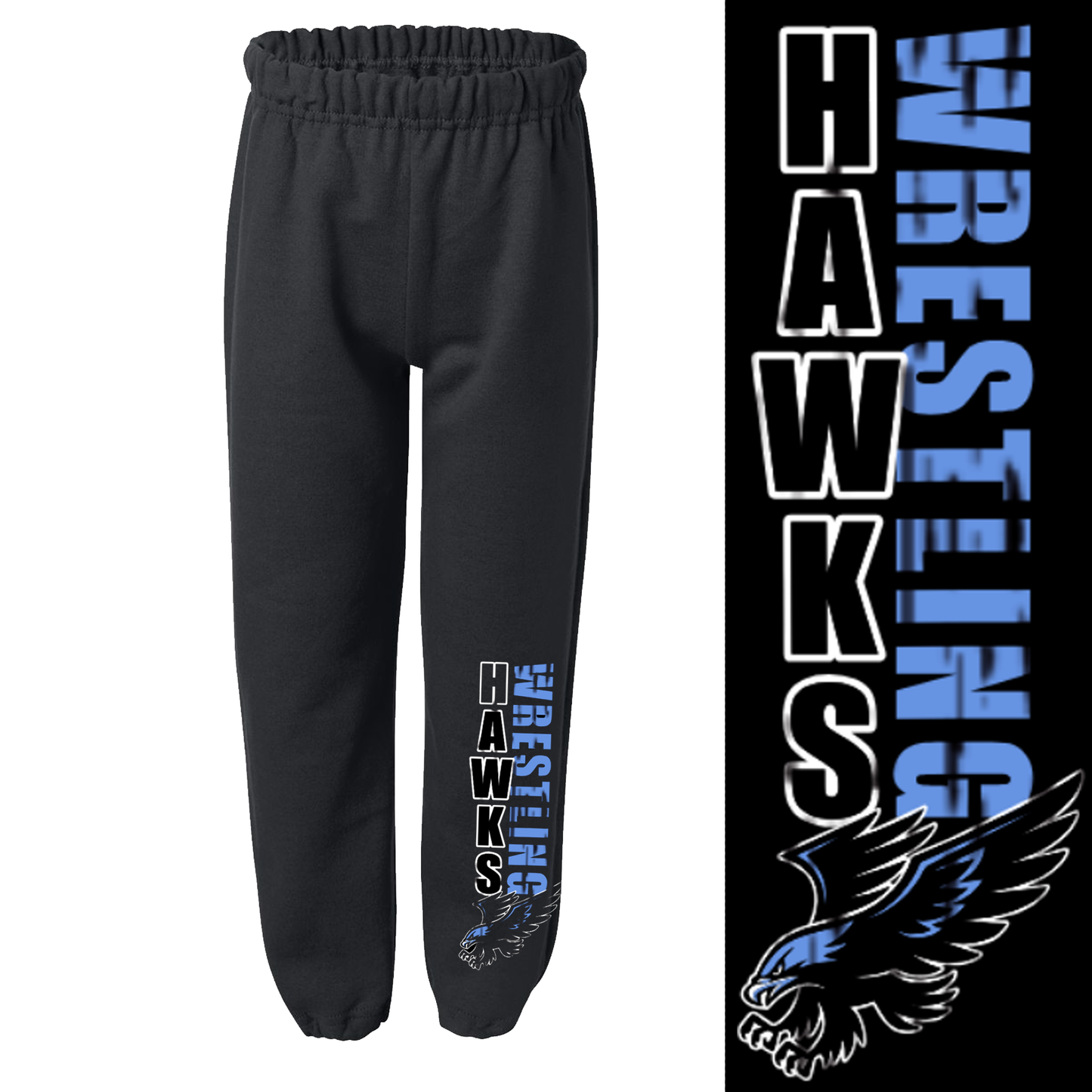 Hawks Wrestling Sweatpants- Adult and Youth