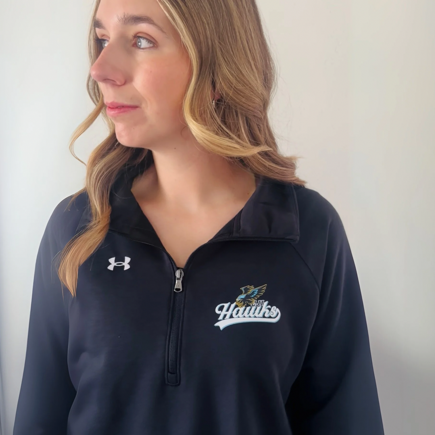 Women's UA Hawks Rival Half Zip Pullover Fleece