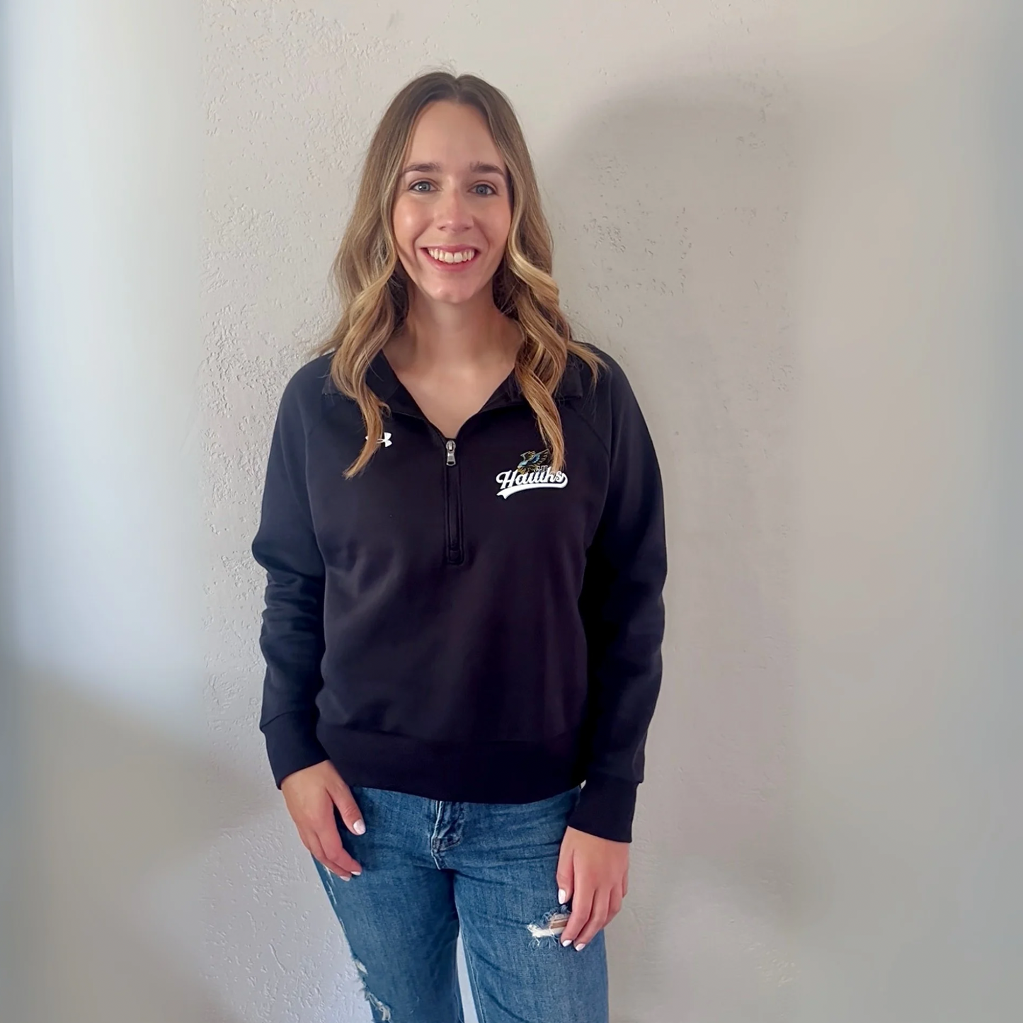 Women's UA Hawks Rival Half Zip Pullover Fleece
