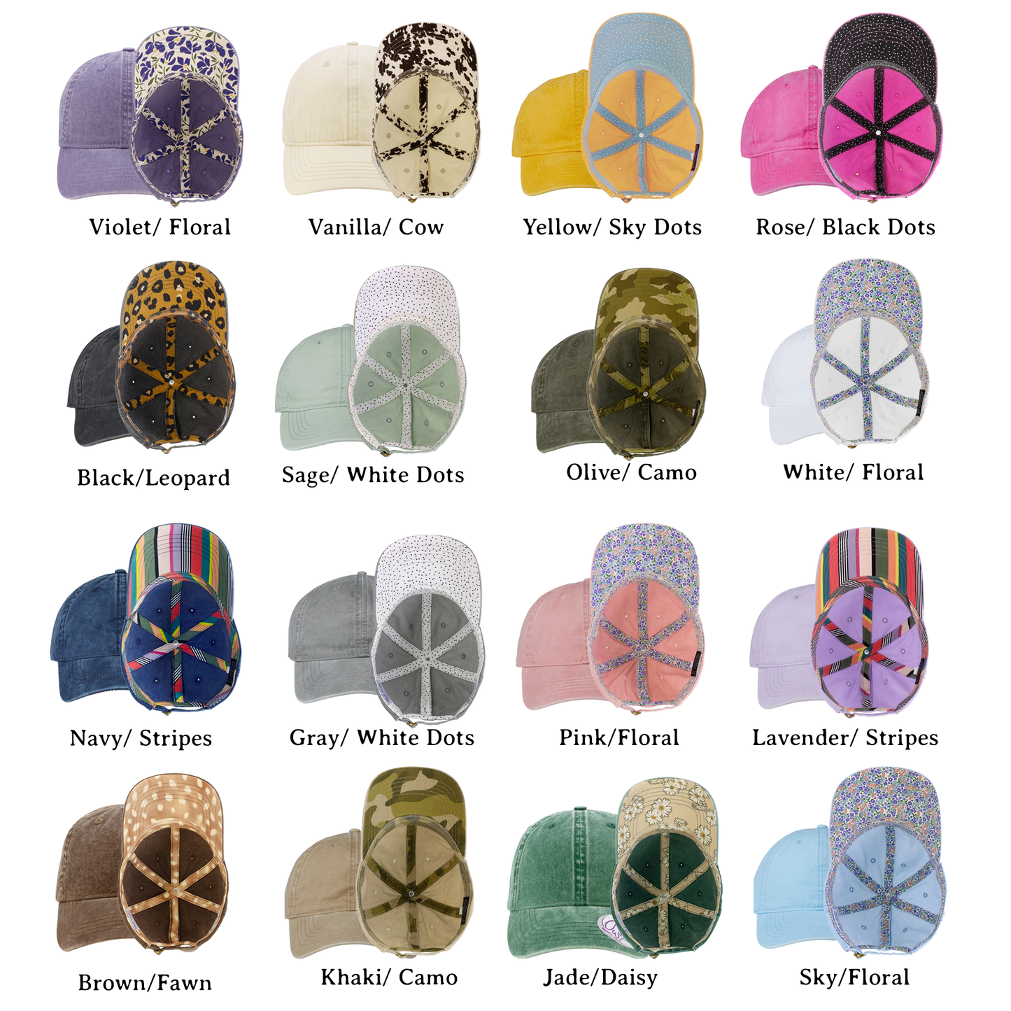 Hawks Leather Patch Hidden Ponytail Hat