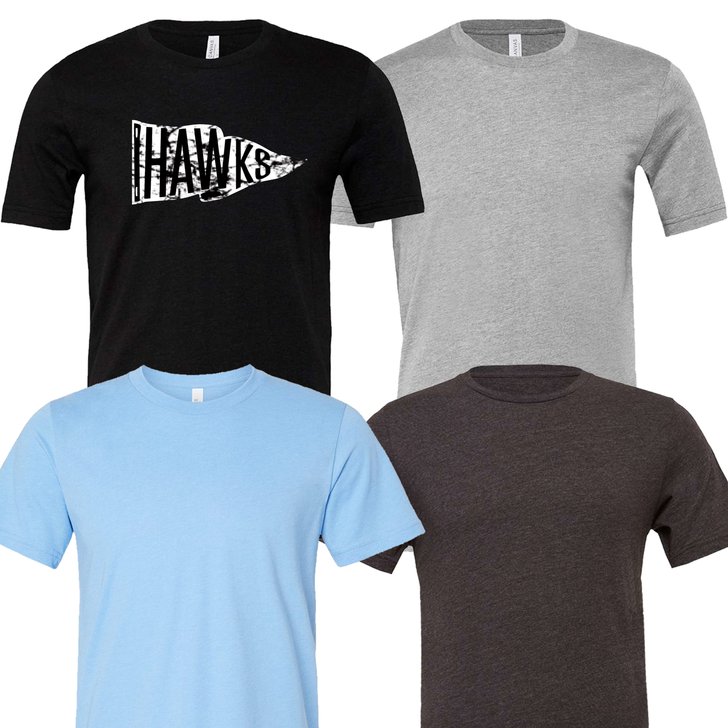 Hawks Pennant Short or Long Sleeve Tee