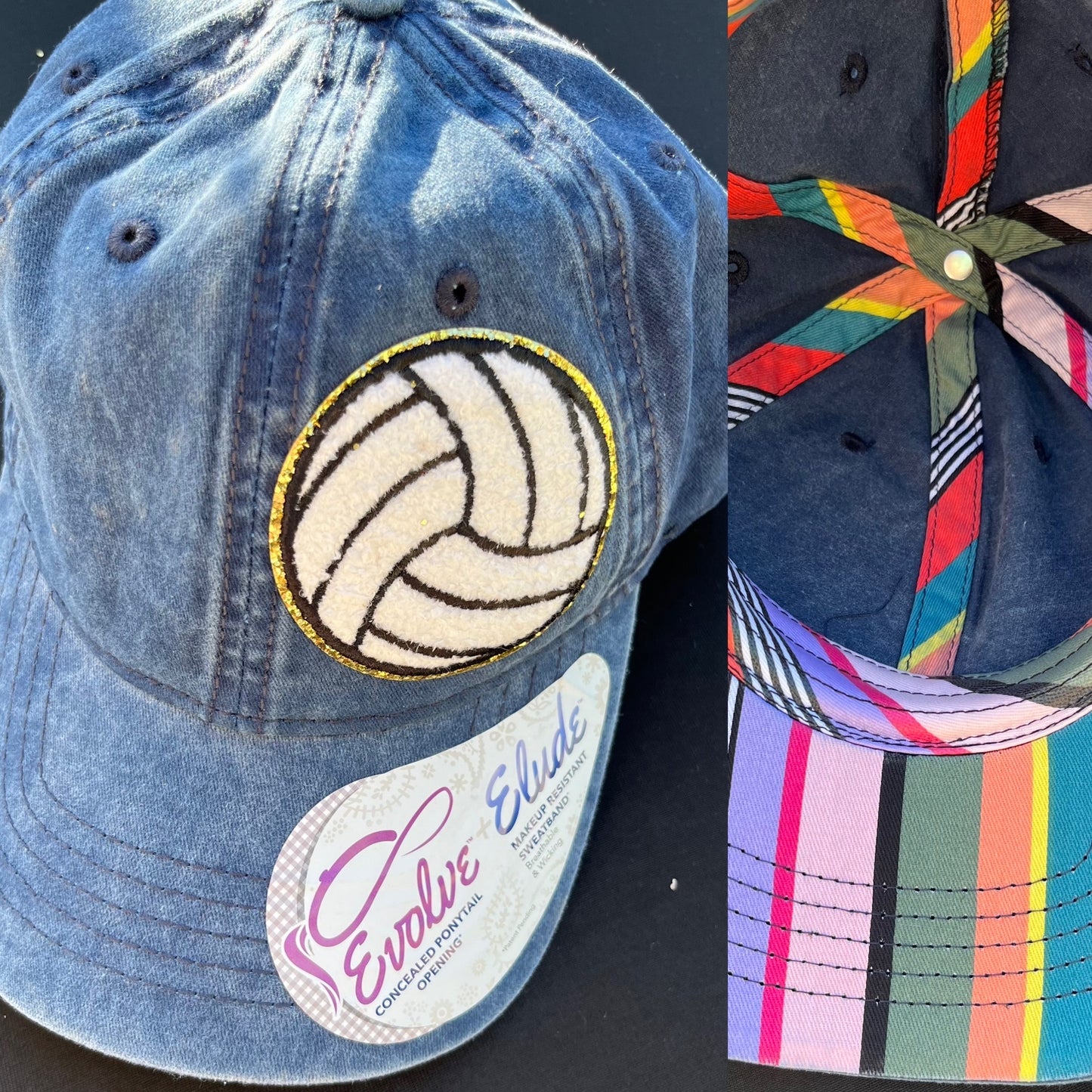 Chenille Patch Volleyball Hat (Multiple Colors)