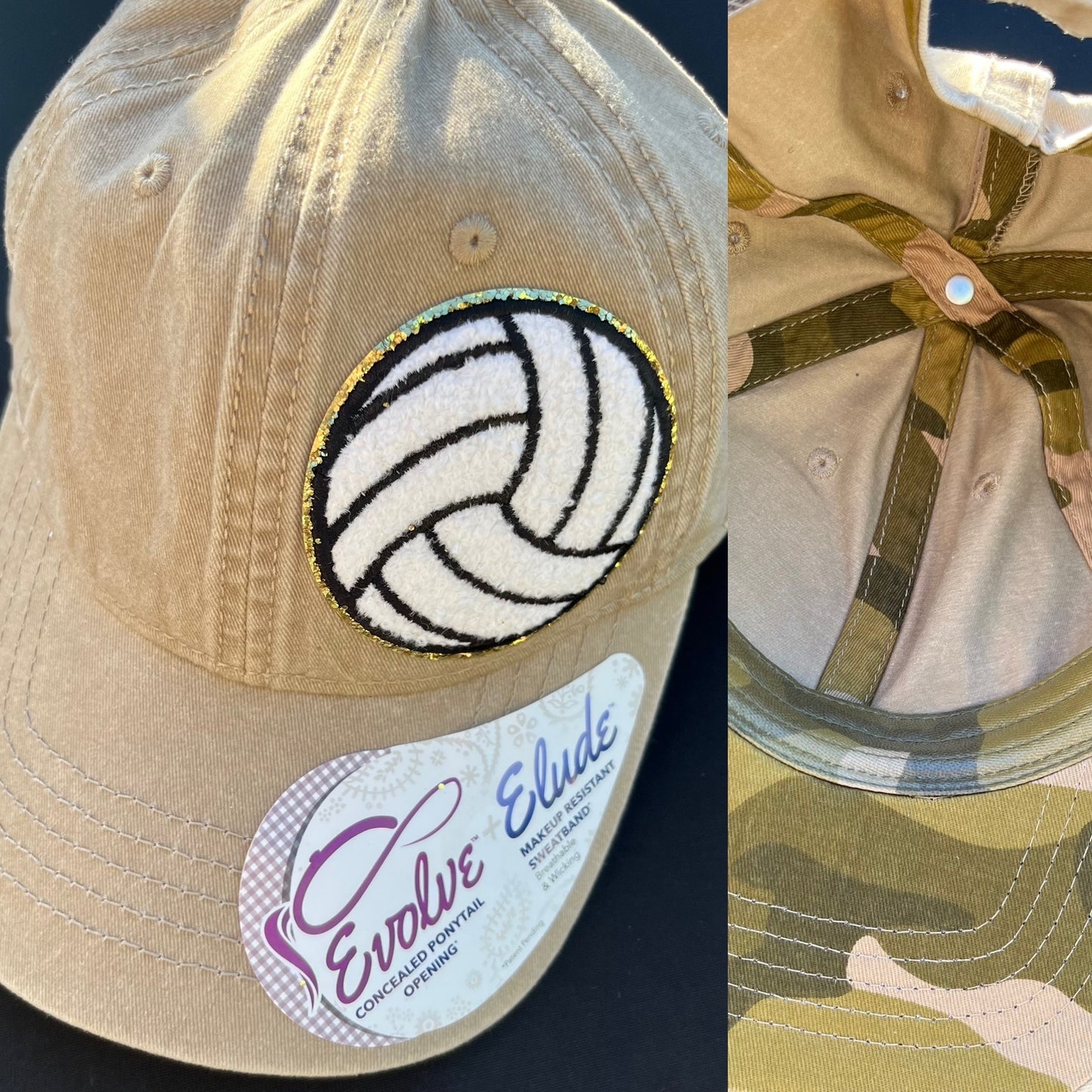 Chenille Patch Volleyball Hat (Multiple Colors)