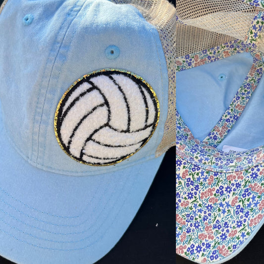 Chenille Patch Volleyball Hat (Multiple Colors)