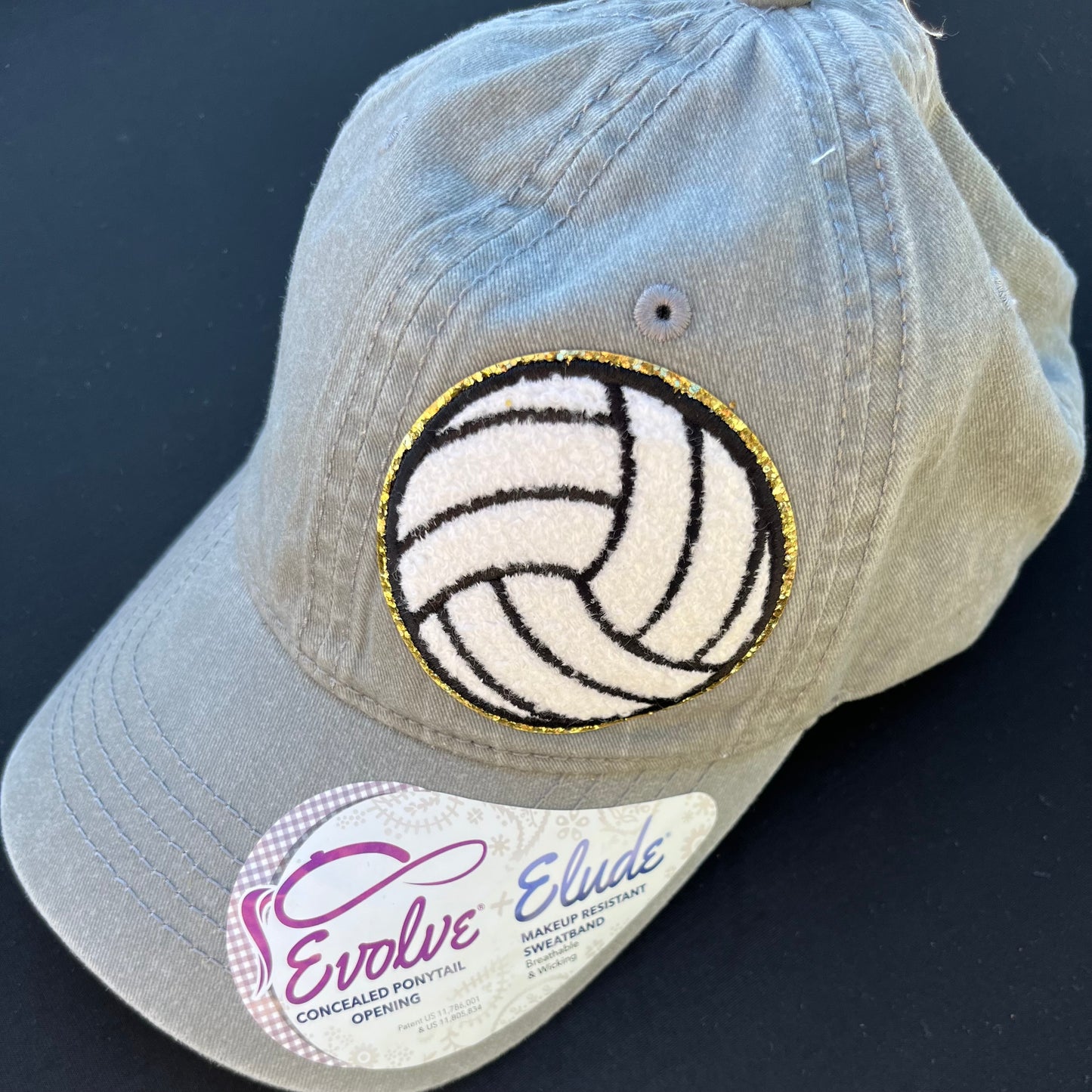 Chenille Patch Volleyball Hat (Multiple Colors)