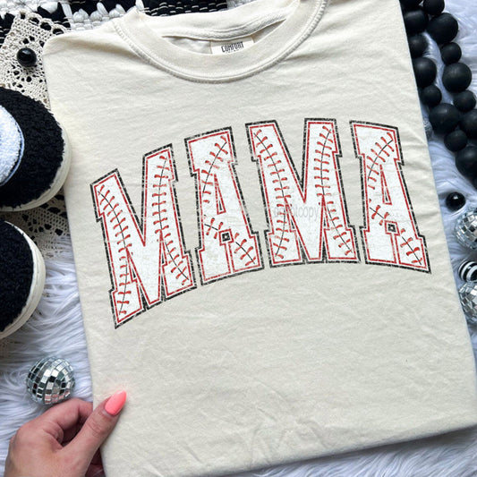 Baseball Print Mama Tee or Sweatshirt