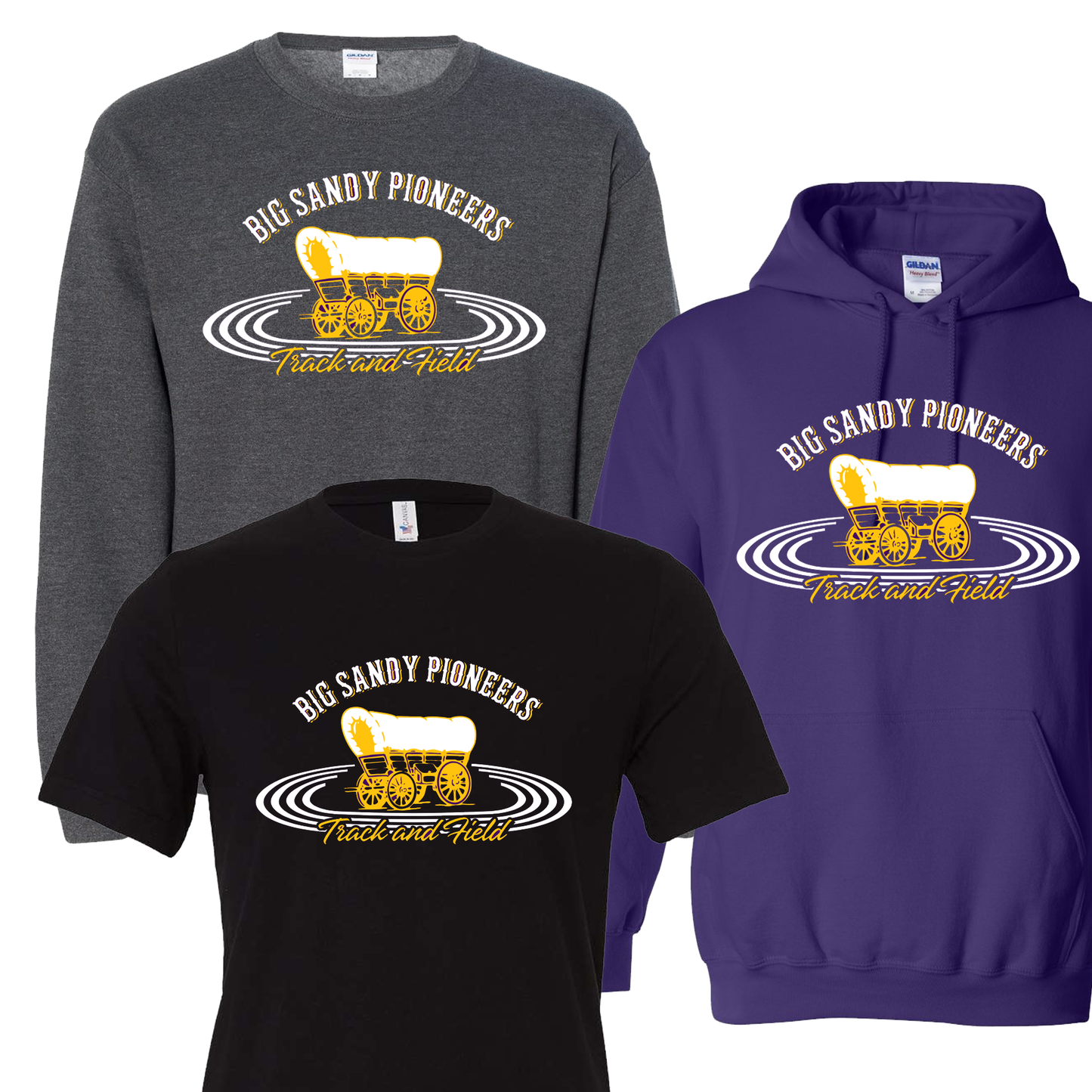 Big Sandy Pioneers Track Long and Short Sleeve, Sweatshirts
