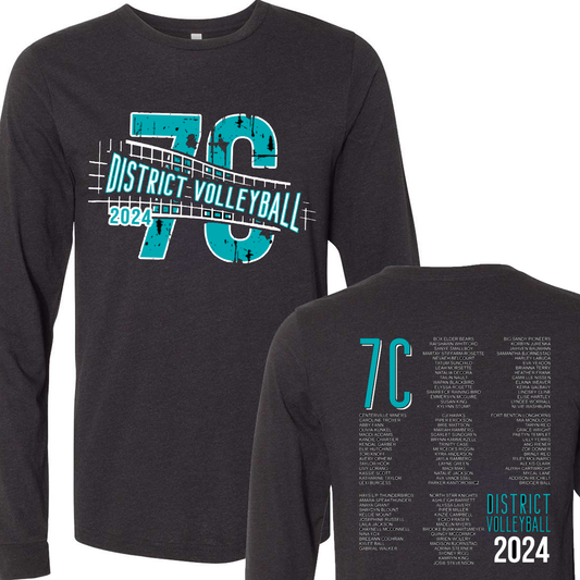 7C District Volleyball Long Sleeve W/ Roster on Back