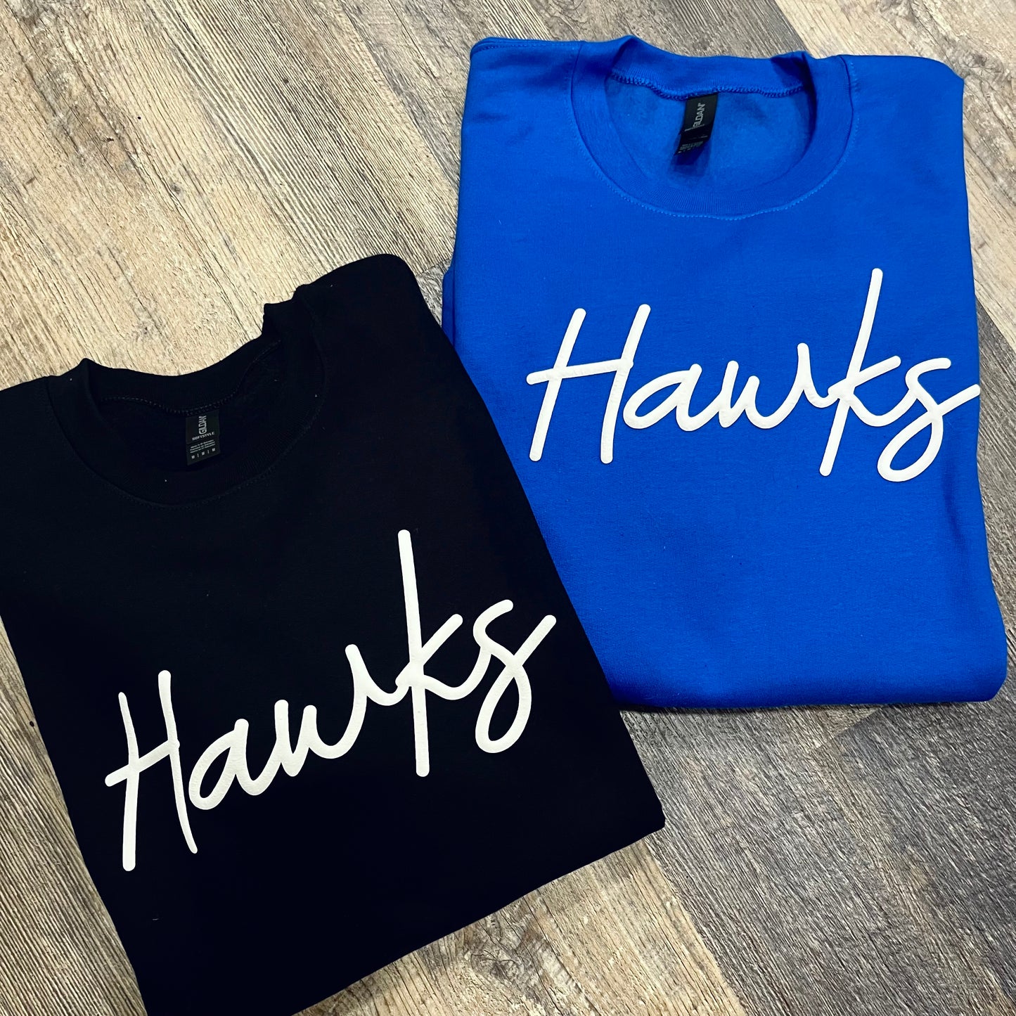 Hawks Puff Script Crewneck Sweatshirt