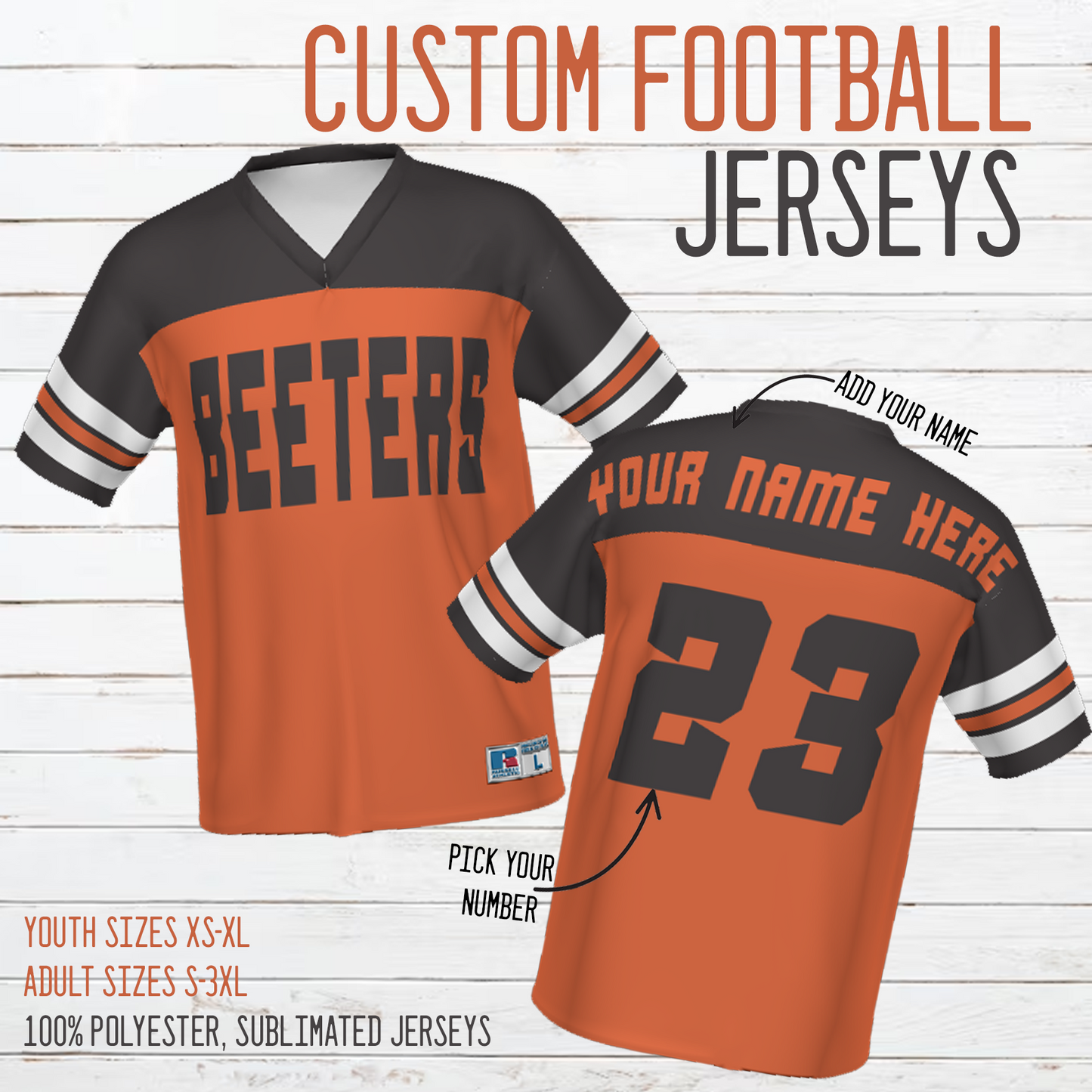 Chinook Sugarbeeters Custom Sublimated Football Jersey