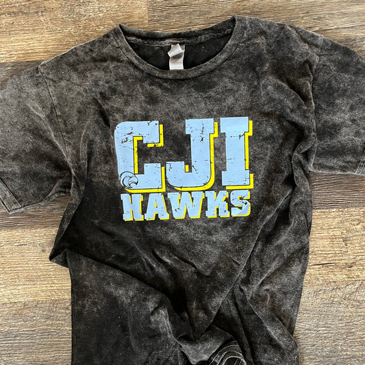 Youth CJI Hawks Mineral Wash Short Sleeve