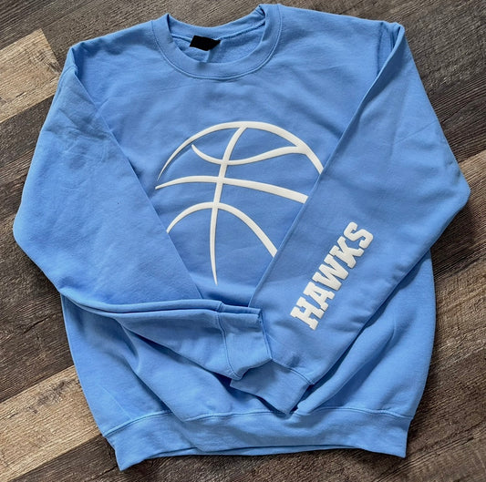Puff Print Basketball Sweatshirt