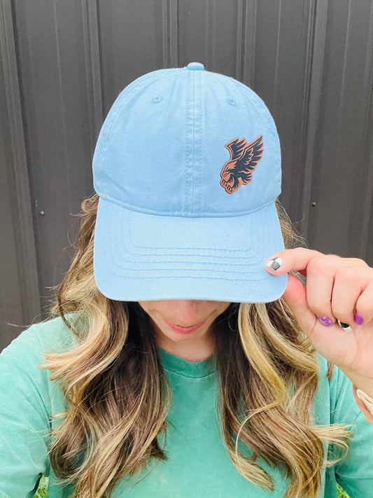 Hawks Leather Patch Hidden Ponytail Hat