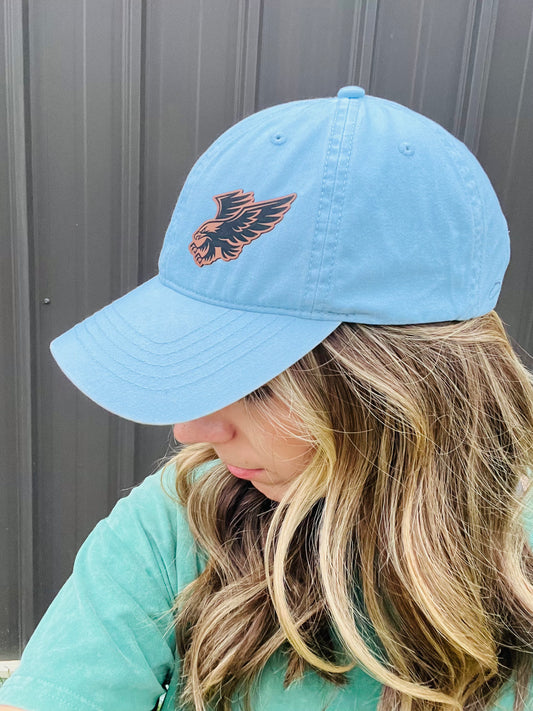 Hawks Leather Patch Hidden Ponytail Hat