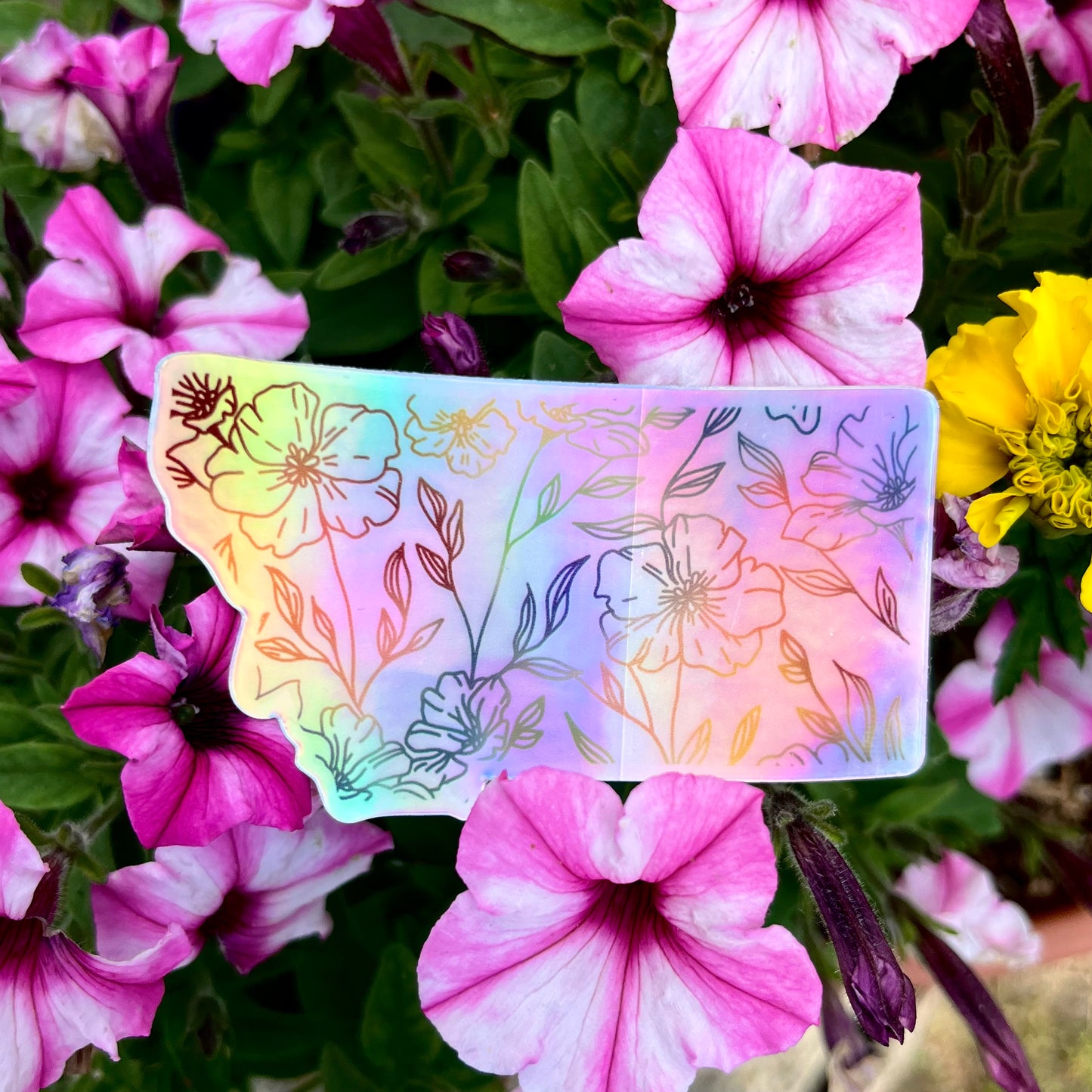 Holographic Montana Floral Sticker