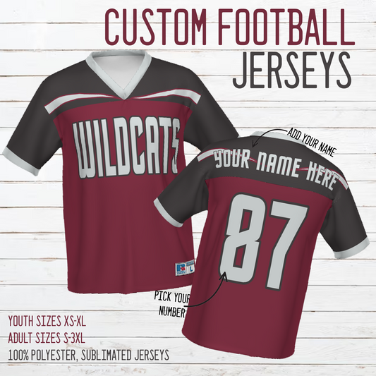 Harlem Wildcats Custom Sublimated Football Jersey