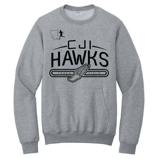 Hawks Track and Field Pocket Crewneck Sweatshirt