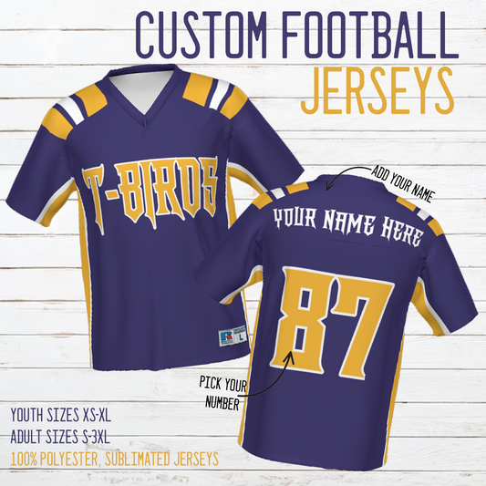 Hays LP Thunderbirds Custom Sublimated Football Jersey