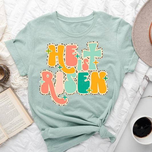 He is Risen Retro Short Sleeve Tee