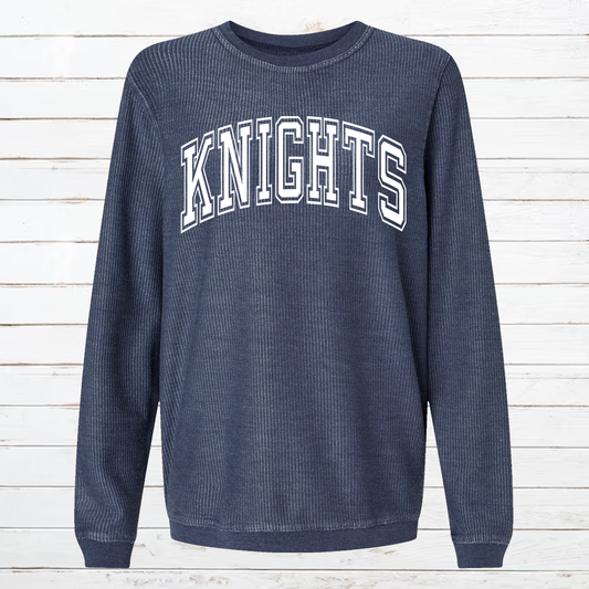 Collegiate Corduroy Knit Pullover- Knights