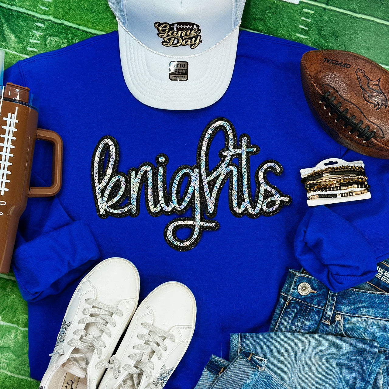 Sequin Knights Crewneck Sweatshirt