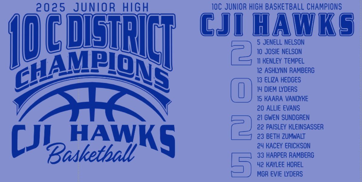 Jr. High Girls 10C Basketball Champions Tee and Sweatshirt