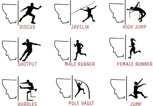 Hawks Track and Field Tees and Sweatshirts