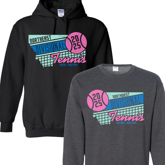 2025 Divisional Tennis Crewneck Sweatshirt or Hoodie