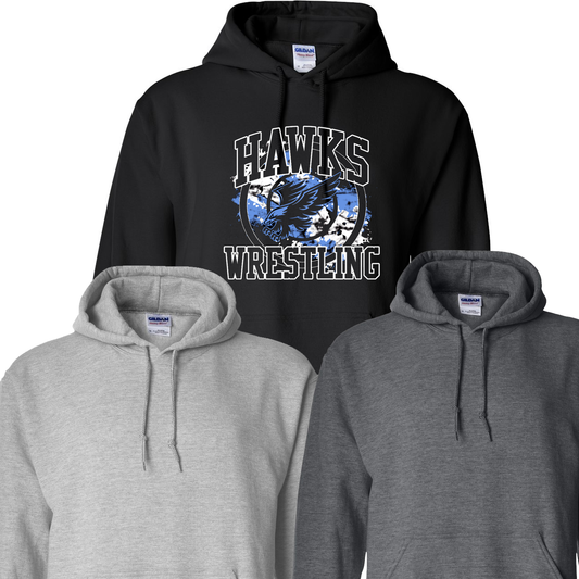 Hawks Wrestling Takedown Hoodie- Youth and Adult