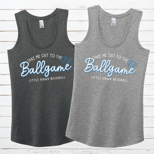 Take Me Out to the Ball Game Hawks Baseball Tank Top