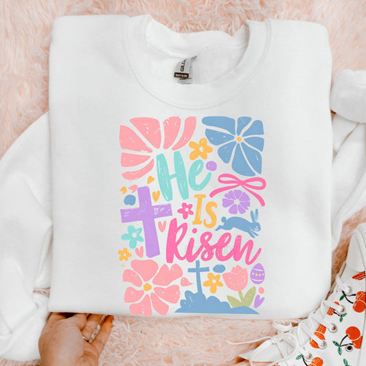 Bright Floral He Is Risen Top