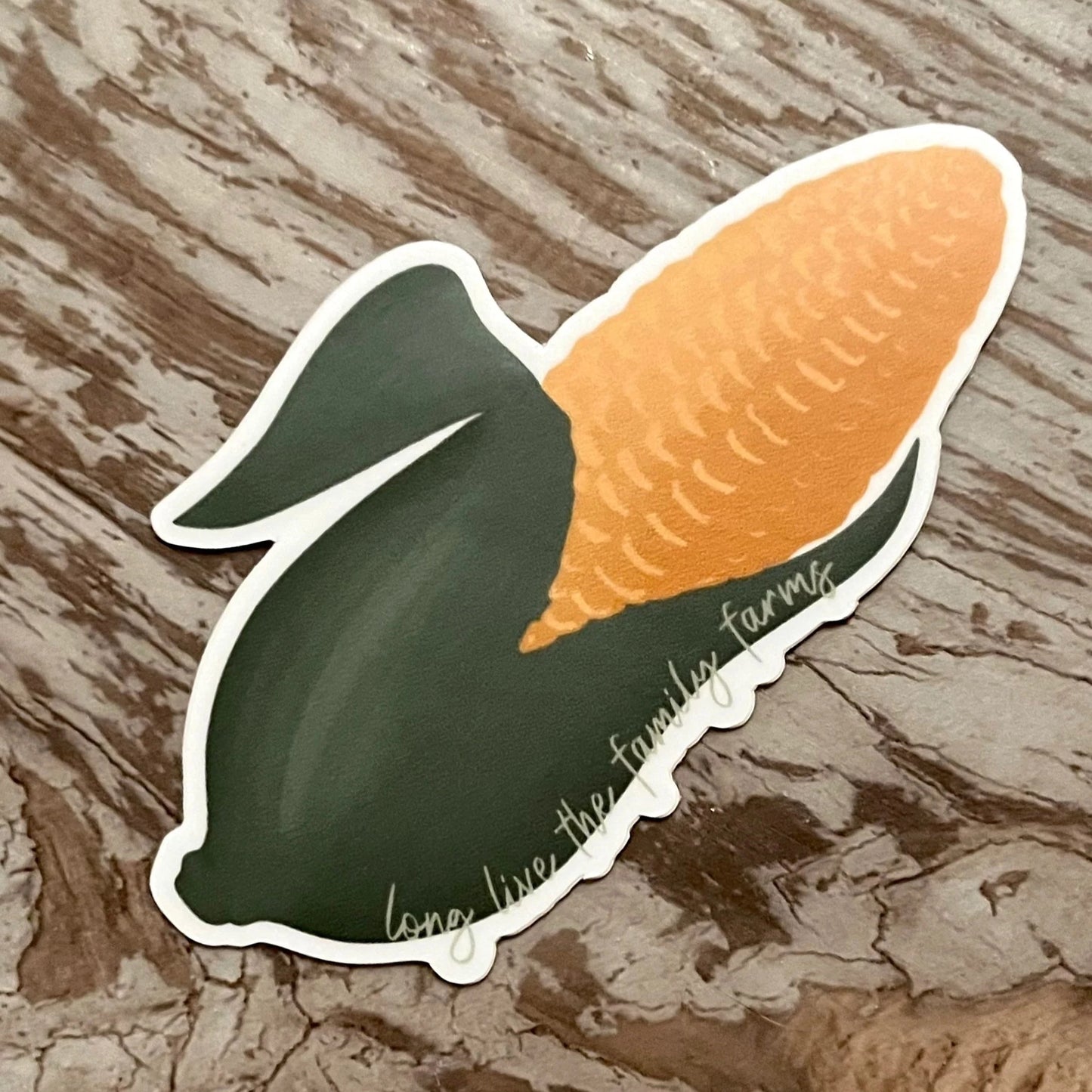 Long Live the Family Farms Corn Sticker