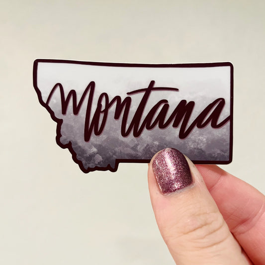 Maroon and Gray Montana State Sticker