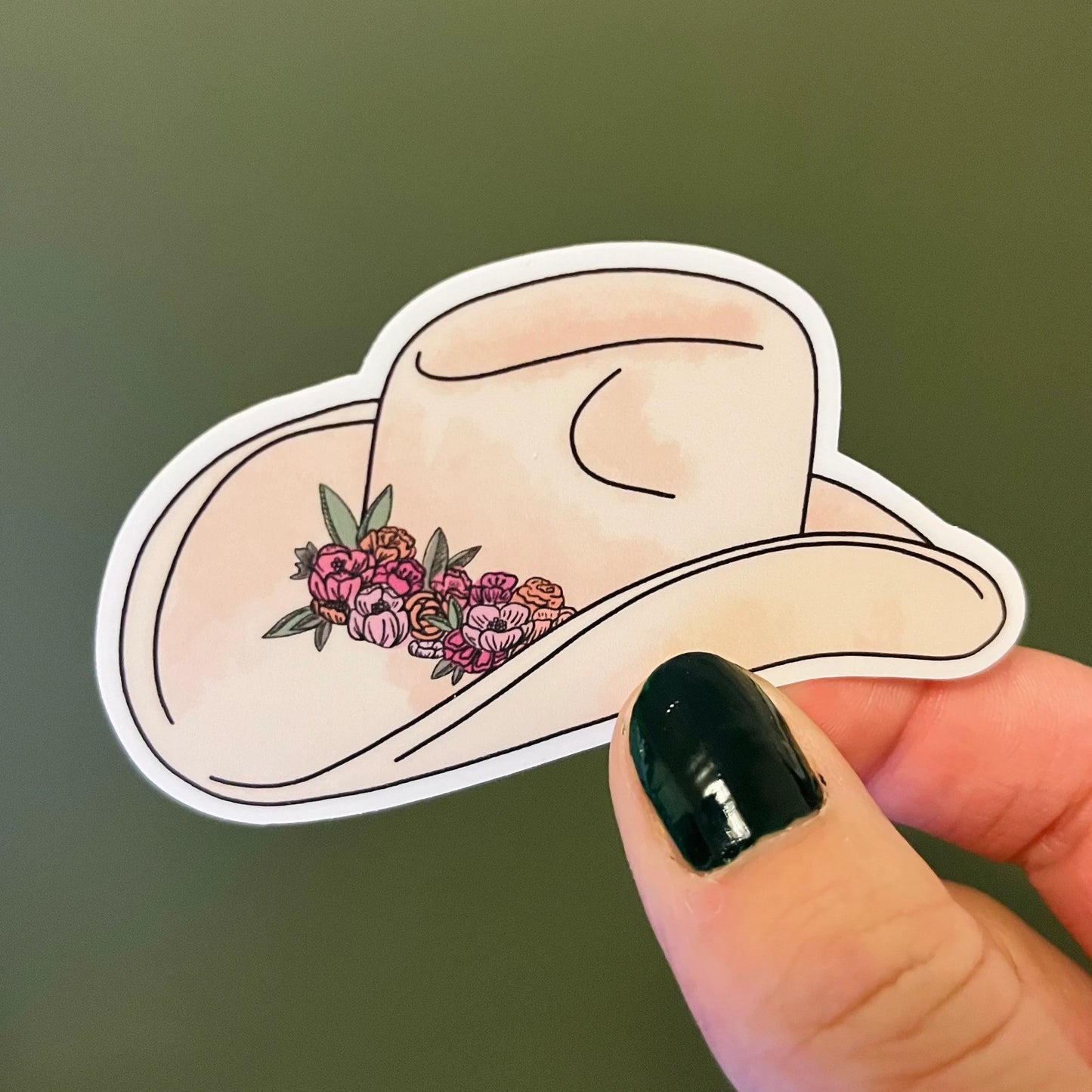 Wildflower Hatband Cowboy Hat Sticker