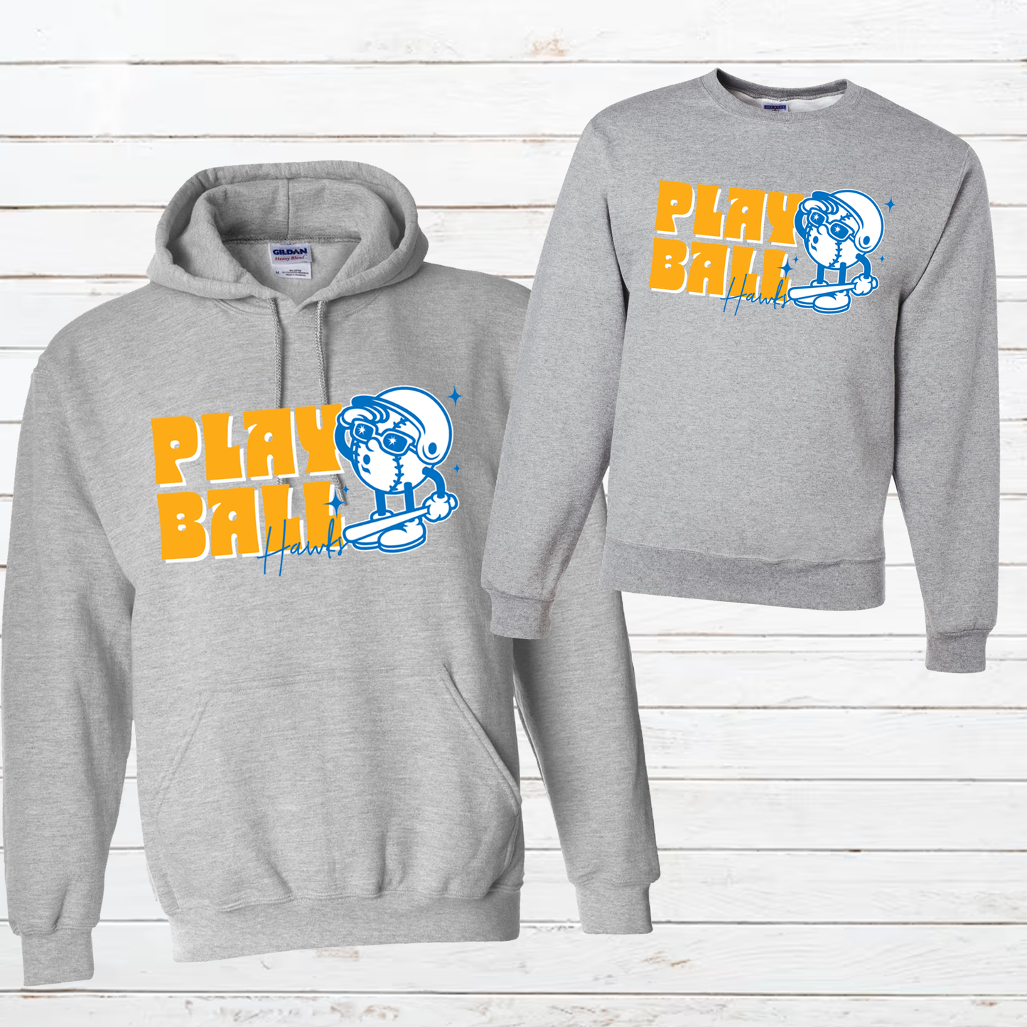 Play Ball Hawks Baseball Sweatshirt