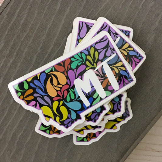 Bright and Colorful MT Diecut Vinyl Sticker