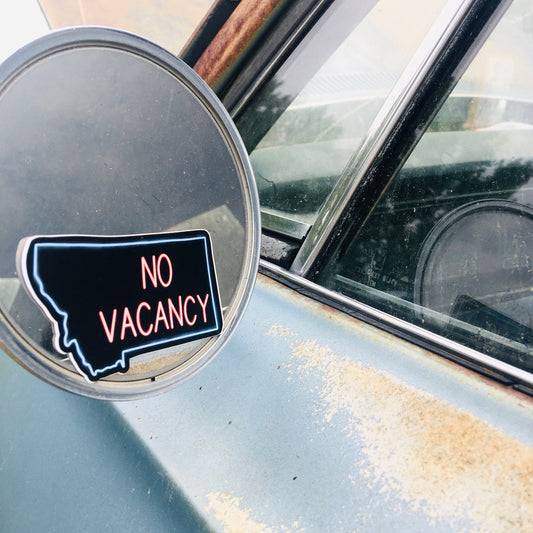 No Vacancy Montana Neon Sign-Inspired Sticker