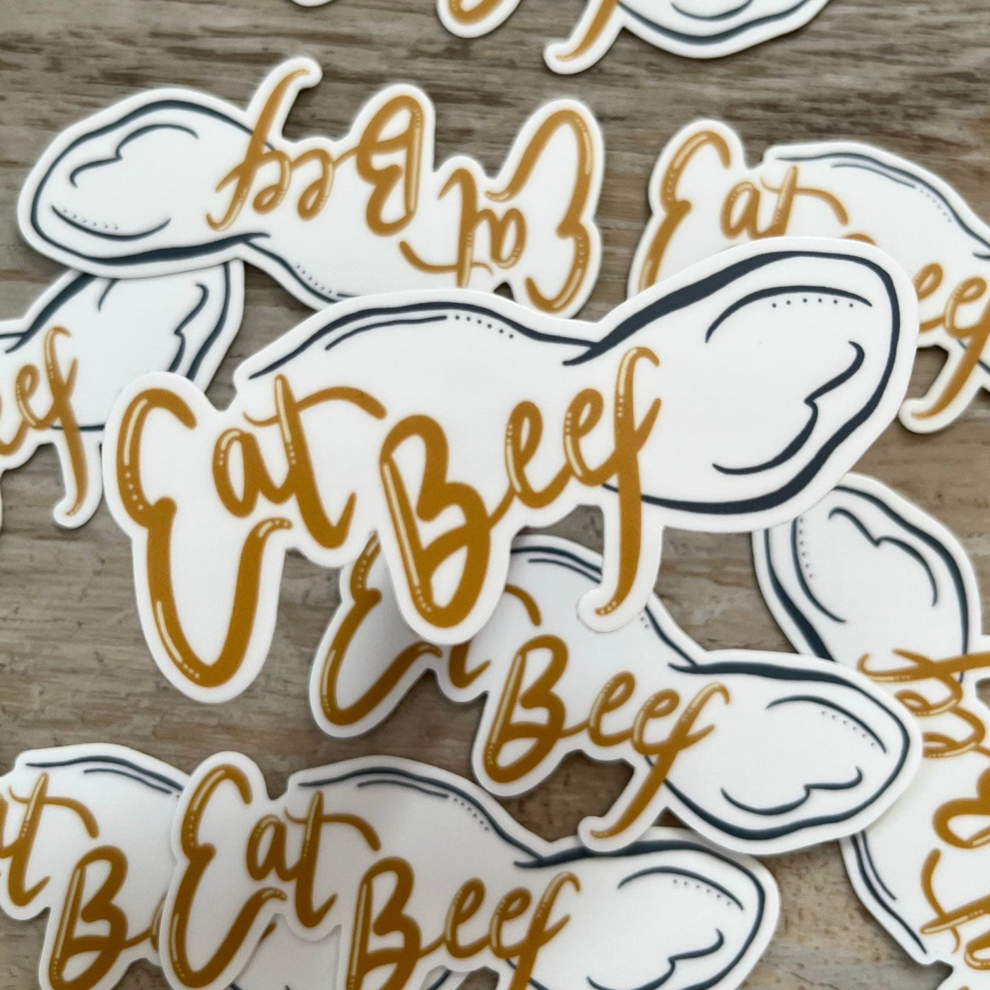 Eat Beef Sticker // Cow Ear Sticker // Cattle Ranch //